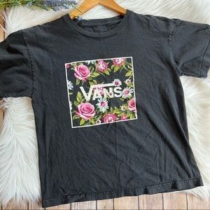 Vans | floral print logo t-shirt